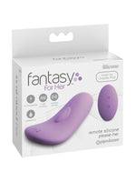 Fantasy For Her Please Her trusevibrator sett bakfra med oval stimuleringsflate og CE-merking.