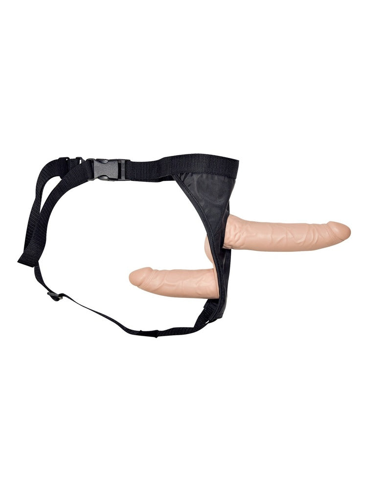 Dobbel strap-on med to dildoer og justerbar sele