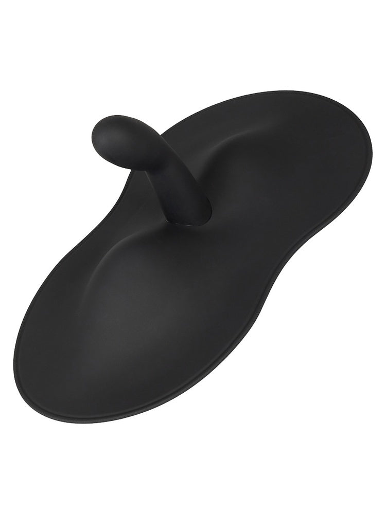 Vibepad 3 sett ovenfra i skrå vinkel, med bølget silikonstruktur og sentralt plassert G-punktstimulator.