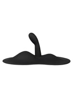 Vibepad 3 sett forfra, som viser symmetrisk bølgeform og buet G-punktstimulator i matt svart silikon.