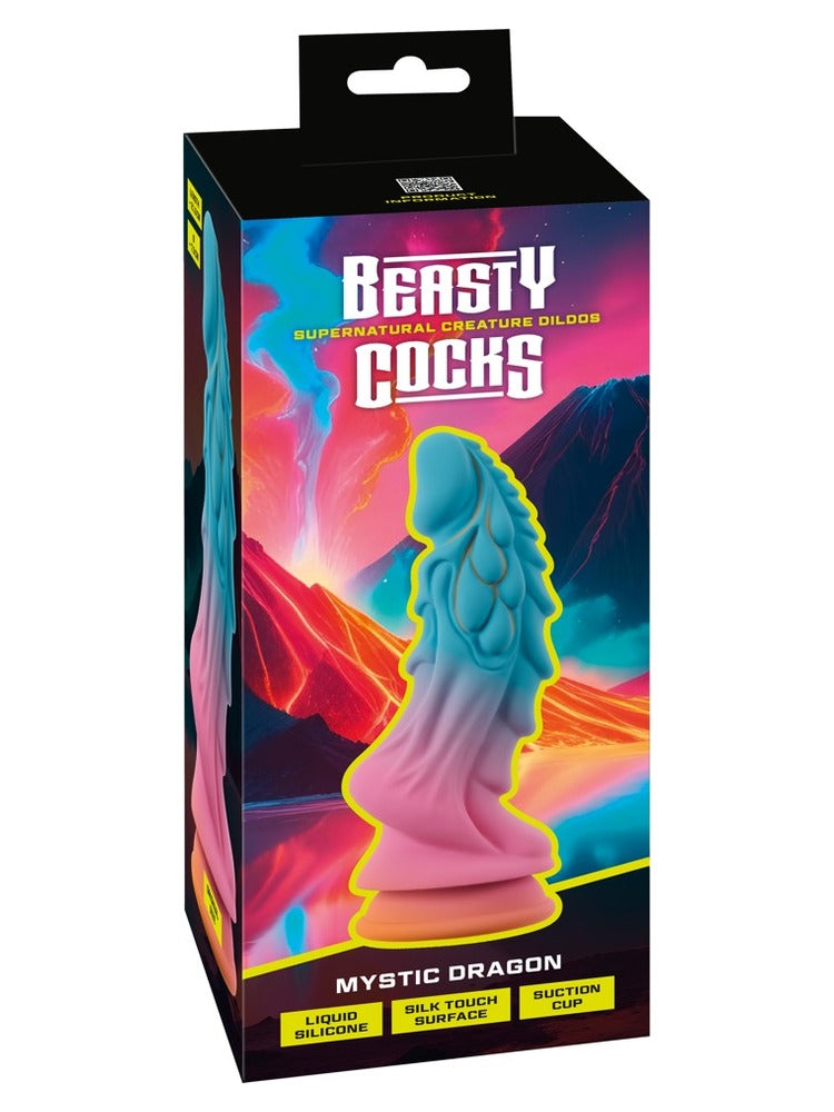 Beasty Cocks Mystic Dragon – fantasidildo i originalemballasje, bakside