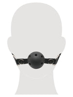 Fetish Fantasy Breathable Gagball – illustrasjon av hvordan ballgagen sitter