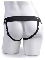 Fetish Fantasy hul sprutedildo strap-on 19 cm – justerbar elastisk sele sett bakfra
