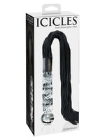 Icicles No 38 – glassdildo og pisk i originalemballasje, sett forfra