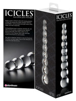 Icicles No 2 – glassdildo i originalemballasje, sett fra siden