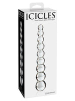 Icicles No 2 – glassdildo i originalemballasje, sett forfra