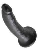 King Cock 18 cm Sort – realistisk dildo med detaljert hode og årer