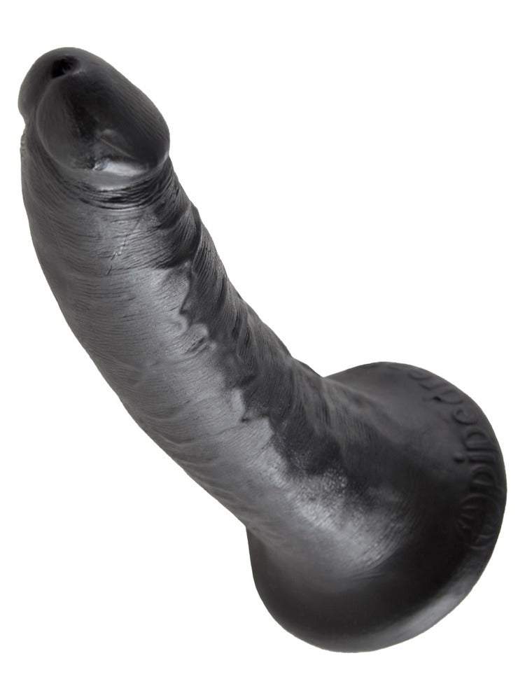 King Cock 18 cm Sort – realistisk dildo med detaljert hode og årer