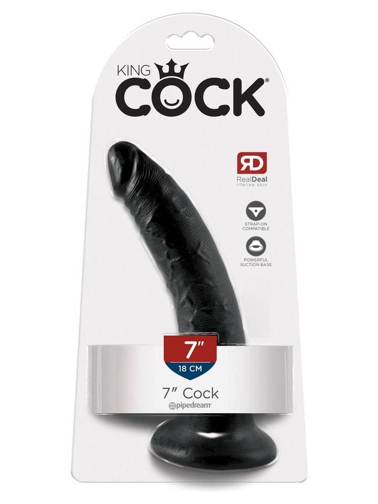 King Cock 18 cm Sort – realistisk dildo i originalemballasje