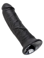 King Cock 20 cm Sort – sugekoppen under på den svarte dildoen