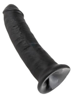 King Cock 23 cm Sort – sugekoppen under på den svarte dildoen