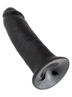 King Cock 25 cm Sort – sugekoppen under på den svarte dildoen