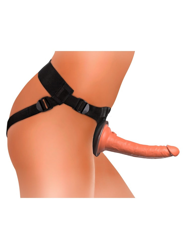 King Cock Elite Body Dock strap-on-sett – selen i bruk, sett fra siden