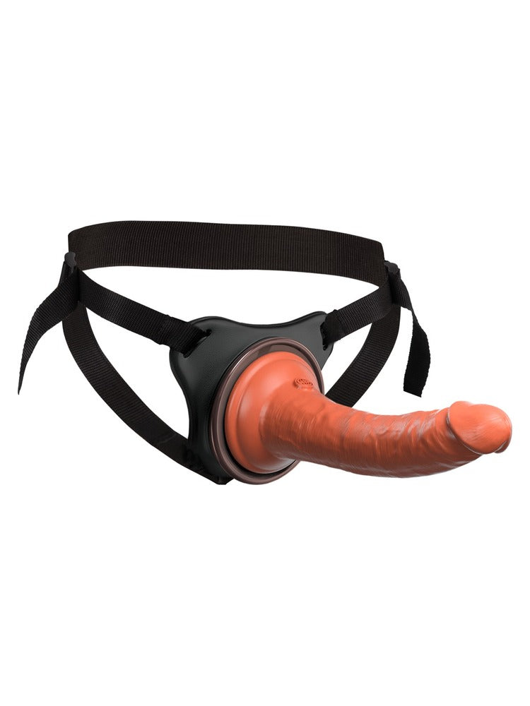 King Cock Elite Body Dock strap-on-sett – sele med dildo festet, sett forfra