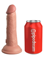 King Cock Elite vibrerende 15 cm Lys – vist ved siden av en brusboks for størrelse