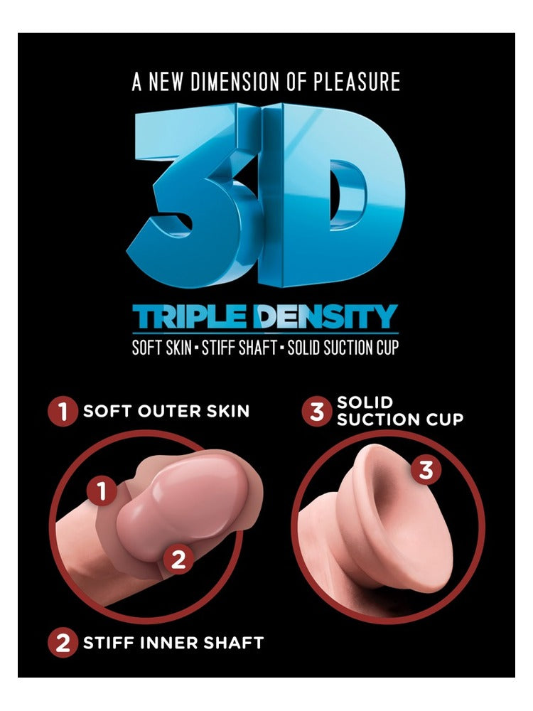 King Cock Plus 8" Triple Density – tre lag: myk ytterhud, fast kjerne og solid sugekopp