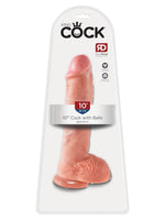 King Cock 10" med testikler – realistisk dildo i originalemballasje