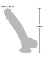 You2Toys Medisinsk Silikon Dildo 24 cm – mål: 24 cm lang og maks 4,9 cm i diameter