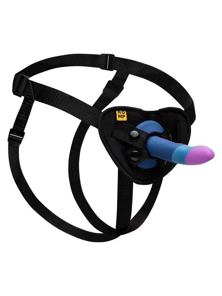 ROMP Piccolo Pegging Kit – justerbar strap-on-sele med dildo i silikon festet i O-ringen